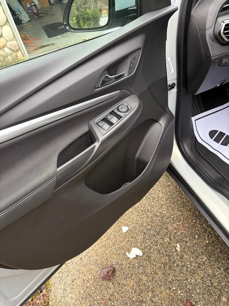 Clean door panel and armrest after detailing