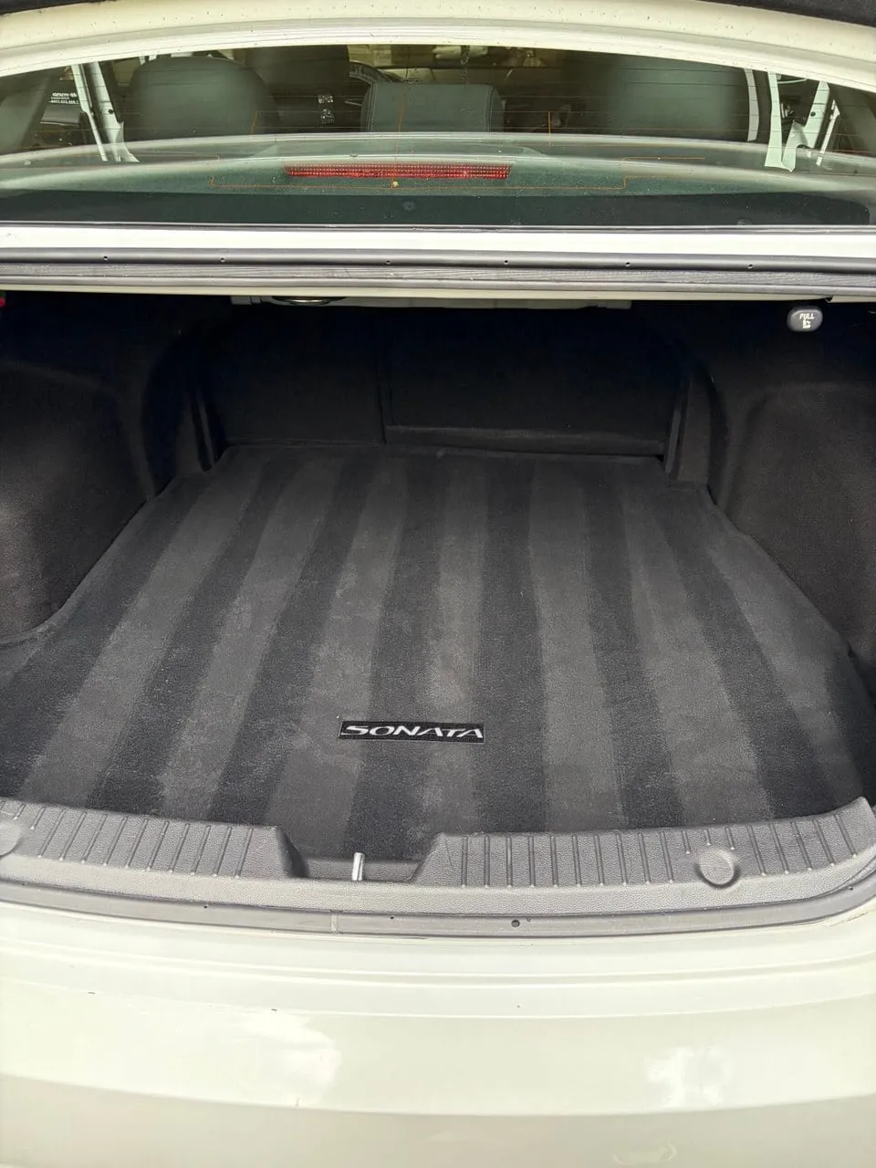 Trunk carpet after vacuuming and extraction